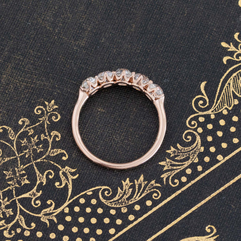 1.61ctw Old Mine Cut Diamond 5-Stone Band