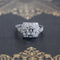 1.81ctw Art Deco French Cut Halo Ring, GIA H VS2