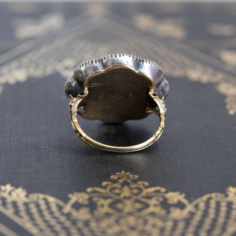 2.10ctw Antique Rose Cut Diamond Cluster Ring