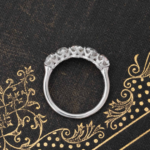2.10ctw Old Mine Cut Diamond 5-Stone Band