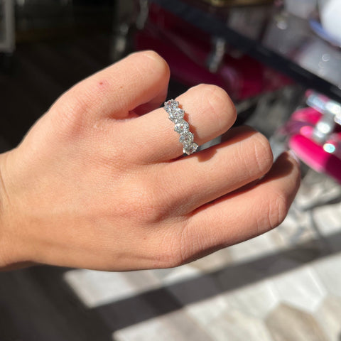 2.10ctw Old Mine Cut Diamond 5-Stone Band