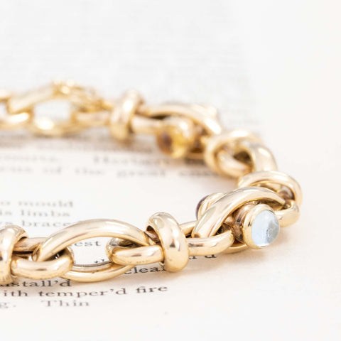 2.60ctw Vintage Tutti Frutti Bracelet, Italian