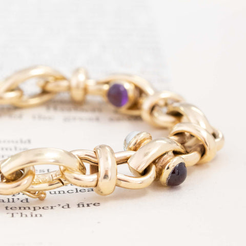 2.60ctw Vintage Tutti Frutti Bracelet, Italian
