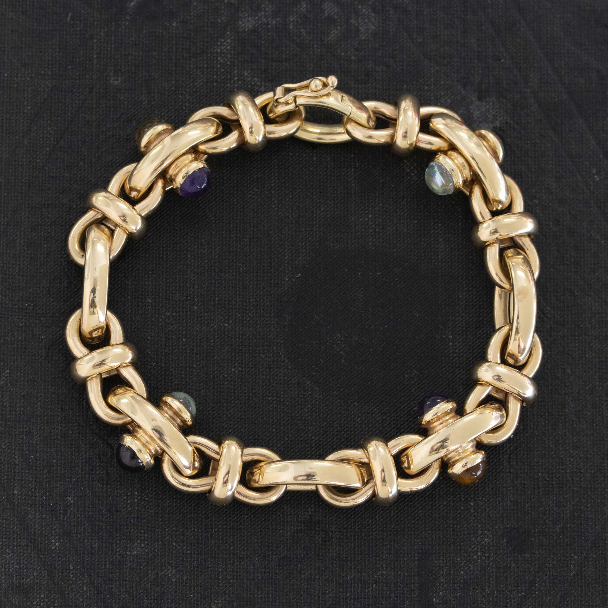 2.60ctw Vintage Tutti Frutti Bracelet, Italian