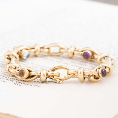 2.60ctw Vintage Tutti Frutti Bracelet, Italian