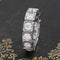 3.00ctw Vintage Round Cut Diamond Block Style Eternity Band