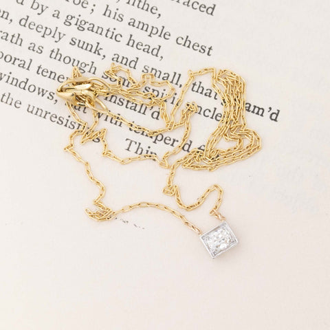 .32ct Antique Oval Mine Cut Diamond Conversion Pendant