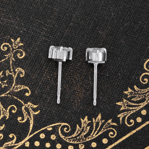 .43ctw Heart Cut Diamond Stud Earrings White Gold