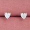 .43ctw Heart Cut Diamond Stud Earrings White Gold
