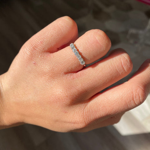 .66ctw Petite Old Mine Cut Diamond 7-Stone Band