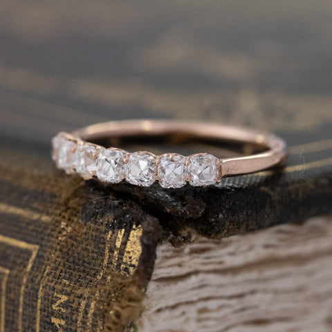 .72ctw Petite Old Mine Cut Diamond Band