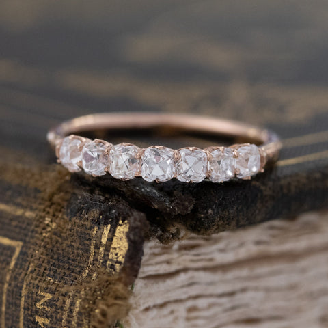 .72ctw Petite Old Mine Cut Diamond Band