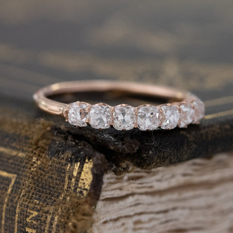 .72ctw Petite Old Mine Cut Diamond Band