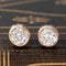 .94ctw Old European Cut Diamond Bezel Stud Earrings
