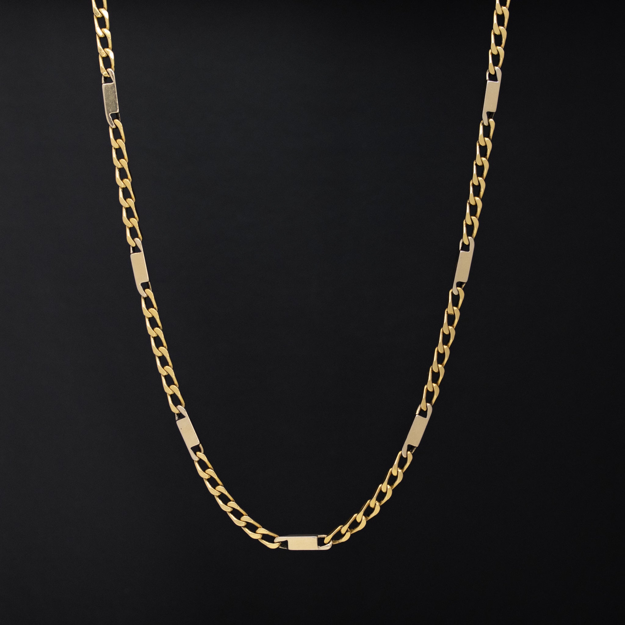 Vintage Yellow Gold Long Chain, 32"