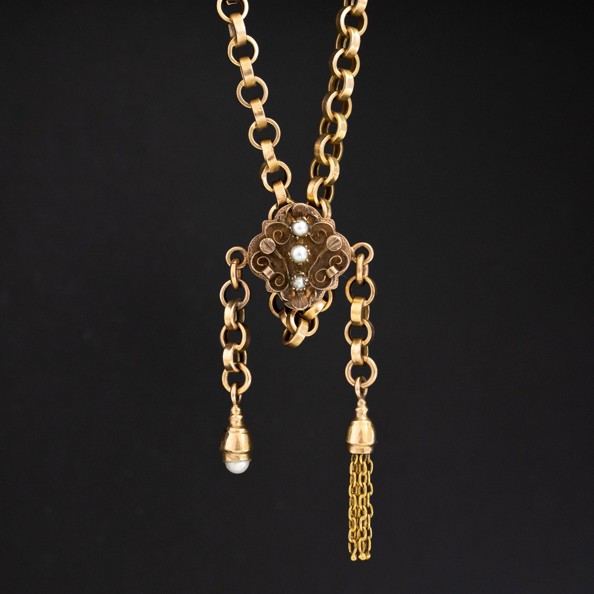 Victorian Rolo Long Chain Necklace