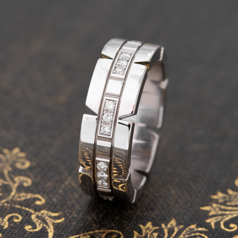 Cartier 18 Karat White Gold OR AMOUR ET TRINITY Band Ring | Pampillonia  Jewelers | Estate and Designer Jewelry