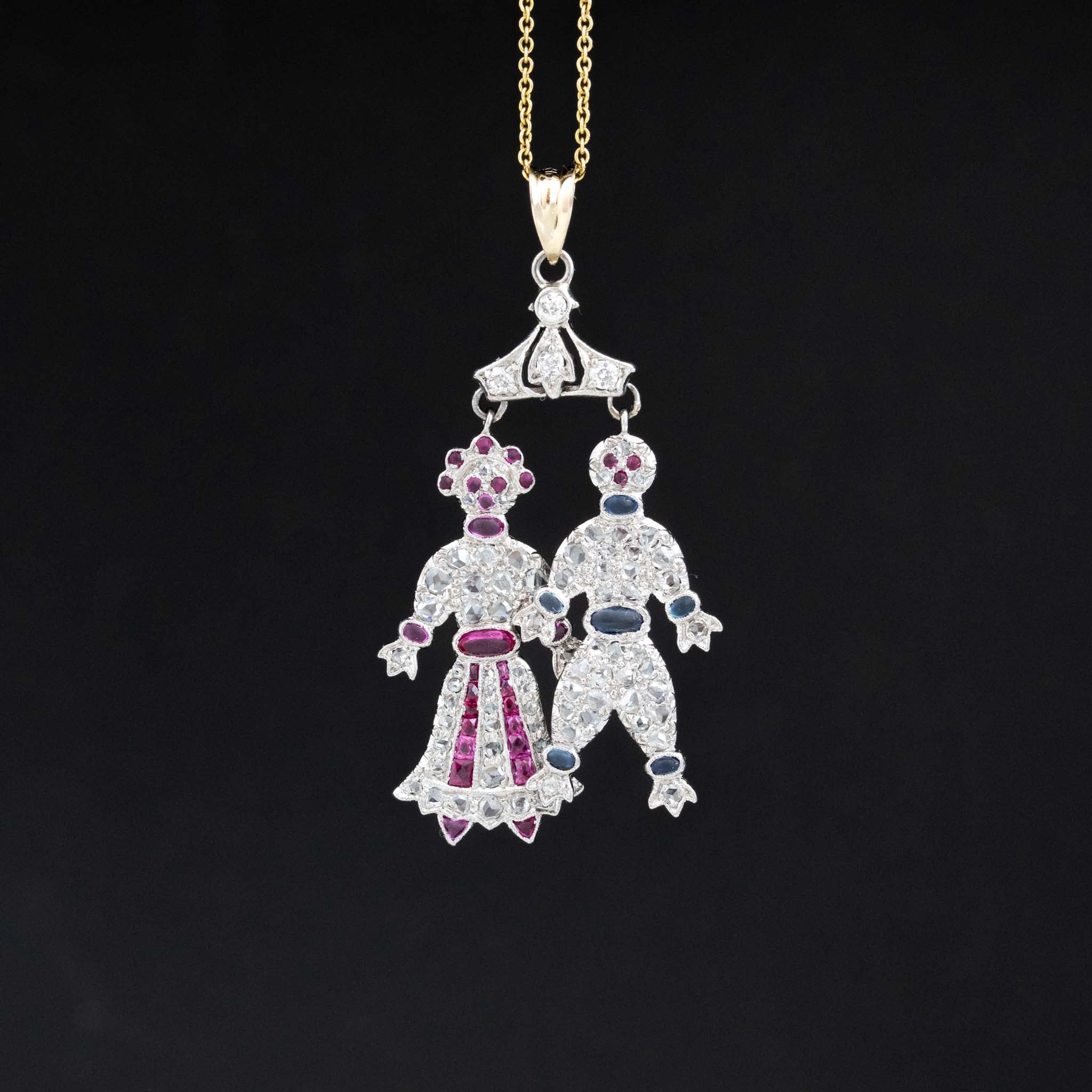 "Nenette & Rintintin" Dolls Pendant