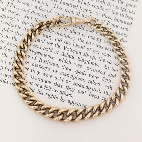 Antique Graduated Curb Link Bracelet
