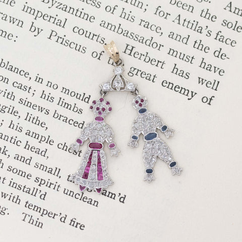 Art Deco Nenette & Rintintin Dolls Pendant