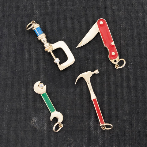 Mechanical Pocket Knife Tool Charm