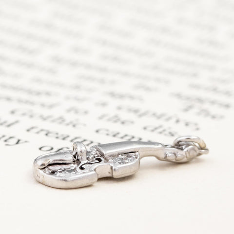 Vintage Diamond Violin Pendant/Charm