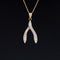 Vintage Diamond Wishbone Pendant