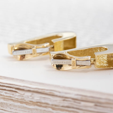 Vintage Gold Clip-on Hoop Earrings by Tiffany & Co.