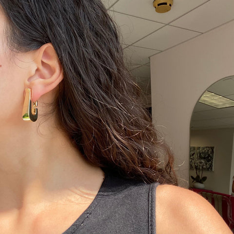 Vintage Gold Clip-on Hoop Earrings by Tiffany & Co.